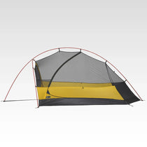TFS Solitary inner tent mesh body with DAC red poles and yellow bathtub floor