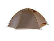 TFS Stars 2 Pro Khaki 4-season tent front view with closed rainfly and factory seam sealed