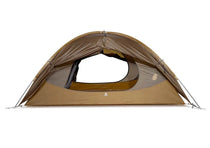 TFS Stars 2 Pro Khaki tent both doors fully open revealing full mesh inner tent and bathtub floor