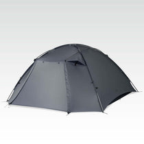 TFS Stars 4 dome tent in Senior Ash (grey), three-quarter view with the rainfly zipped.