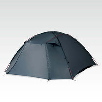 TFS Stars 4 dome tent in Deep Blue, three-quarter view of the closed low-profile rainfly.